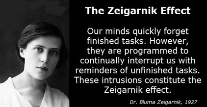 Definition Zeigarnik effect