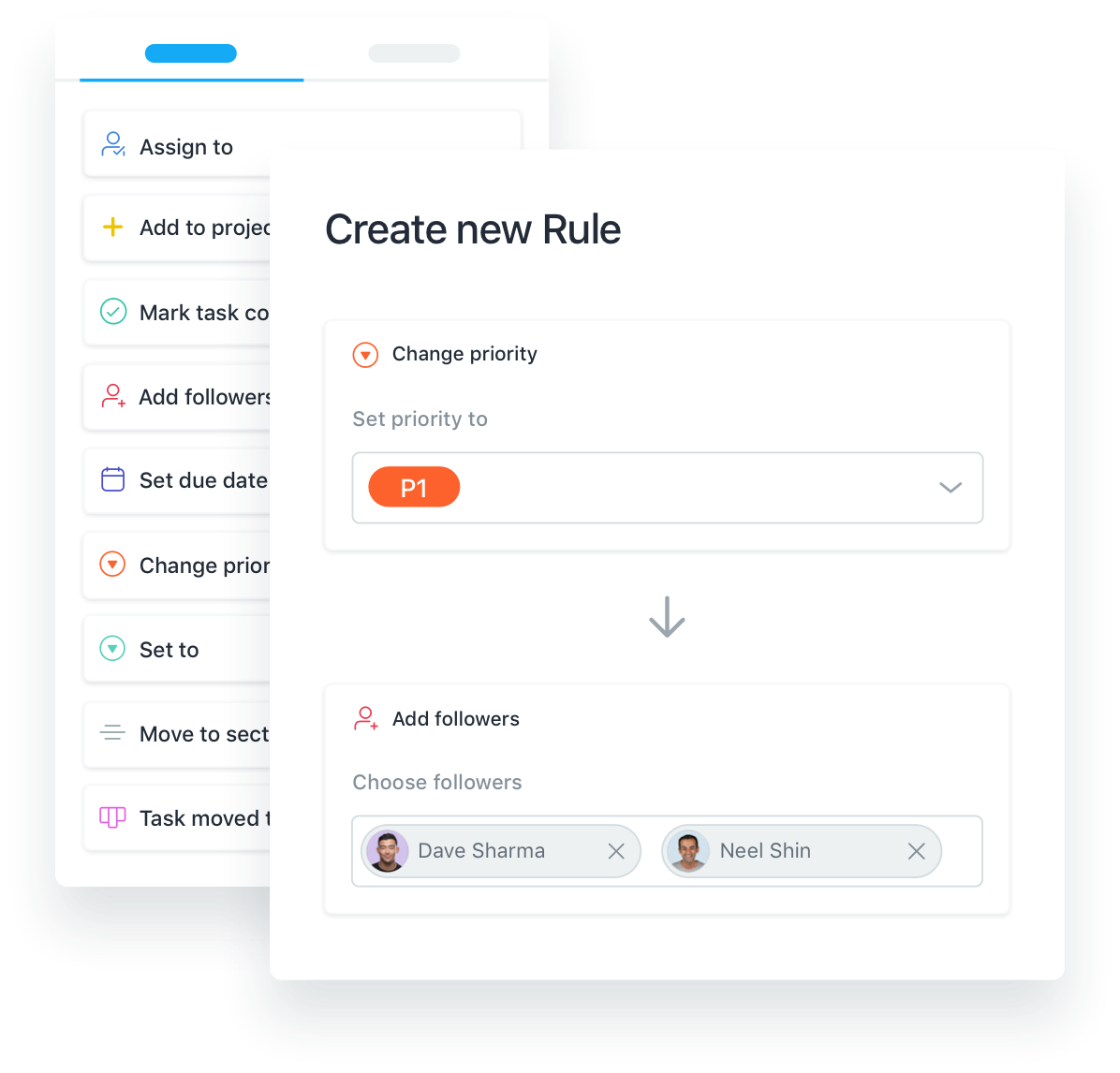 asana create rule